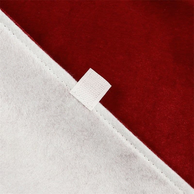 image-Red Velvet Cloth Christmas-tree Skirt