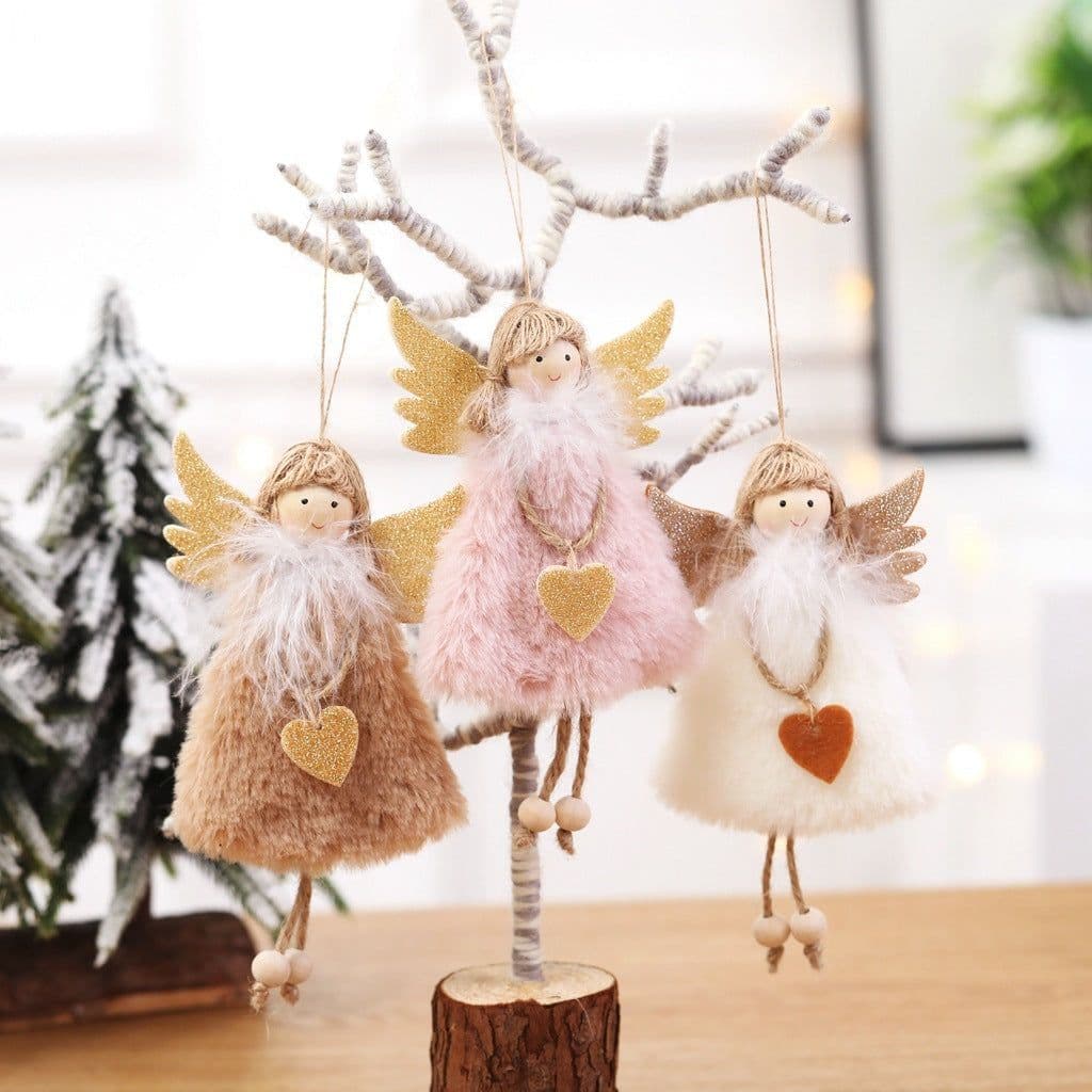 image-Christmas angel plush pendant