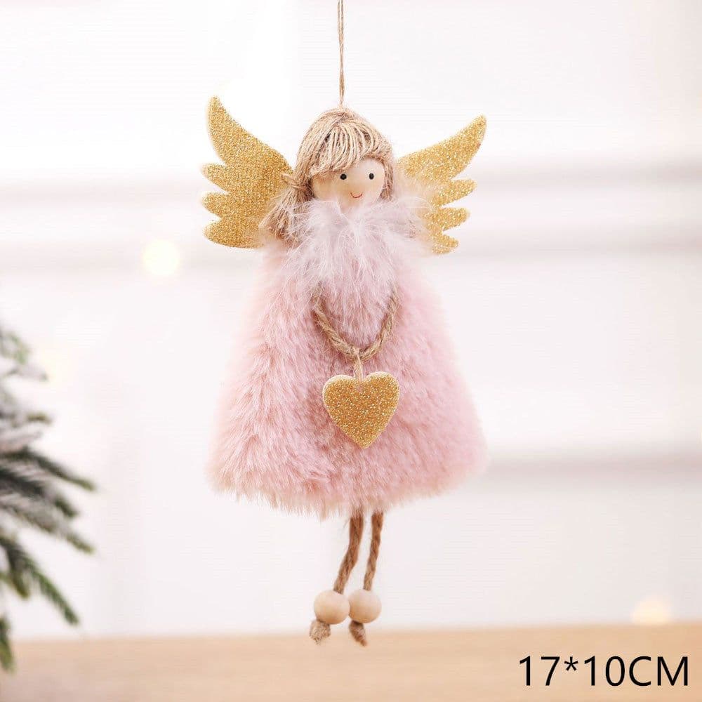 image-Christmas angel plush pendant