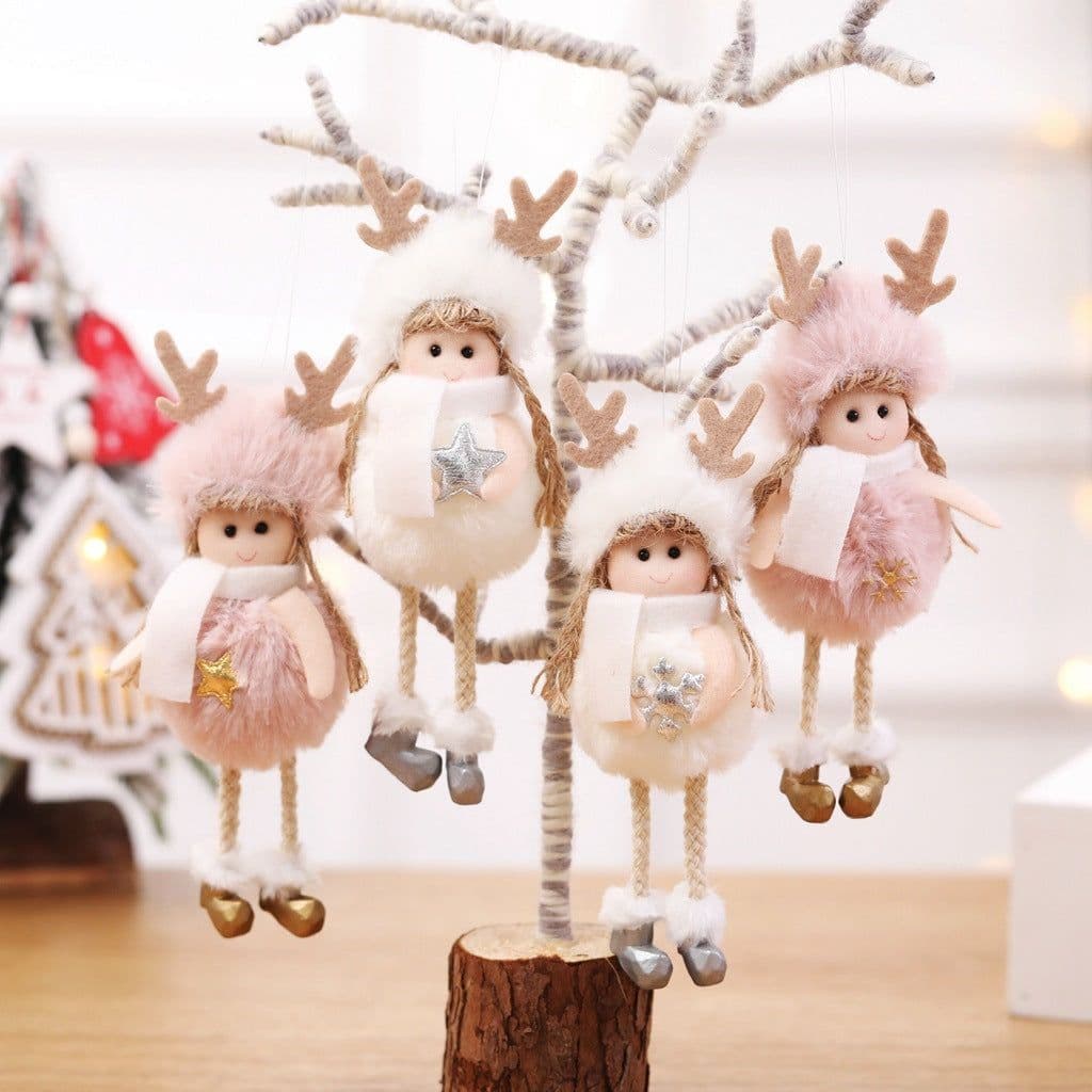 image-Christmas angel plush pendant