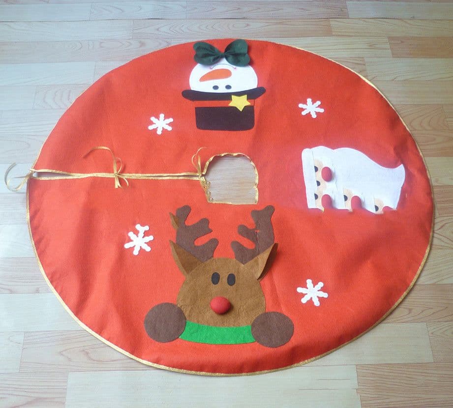 image-Christmas Tree Skirt High Grade Hotel Christmas Decoration Tree Skirt Layout