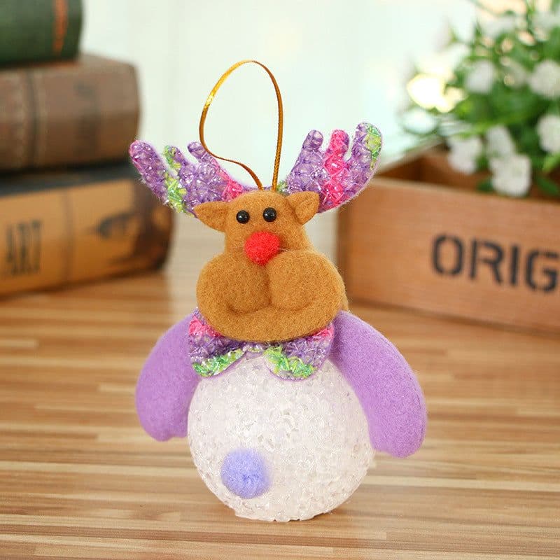 image-Christmas Luminous Pendant Santa Claus Snowman Bear Elk Lantern