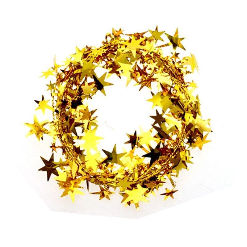 image-1PCS Christmas Tree Hanging Star Pine Garland Christmas Decoration Ornament new year 5m Wholesale christmas decorations for home
