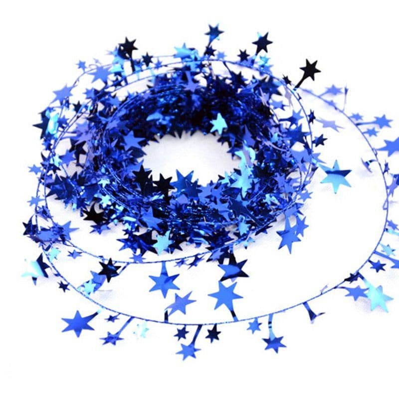 image-1PCS Christmas Tree Hanging Star Pine Garland Christmas Decoration Ornament new year 5m Wholesale christmas decorations for home