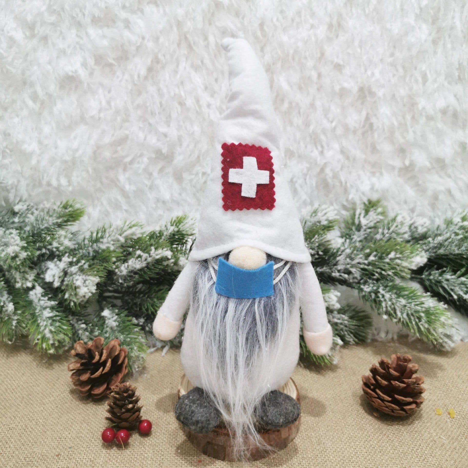 image-Faceless Dolls Ornaments Nordic Forester Santa Claus Ornaments Christmas Window Decoration