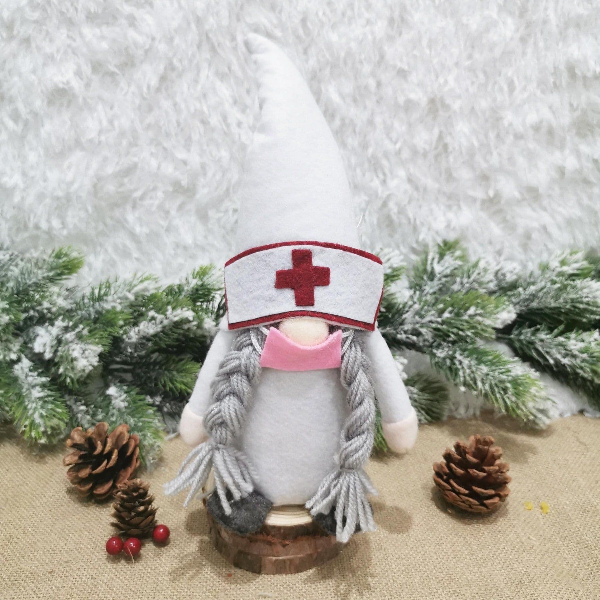 image-Faceless Dolls Ornaments Nordic Forester Santa Claus Ornaments Christmas Window Decoration