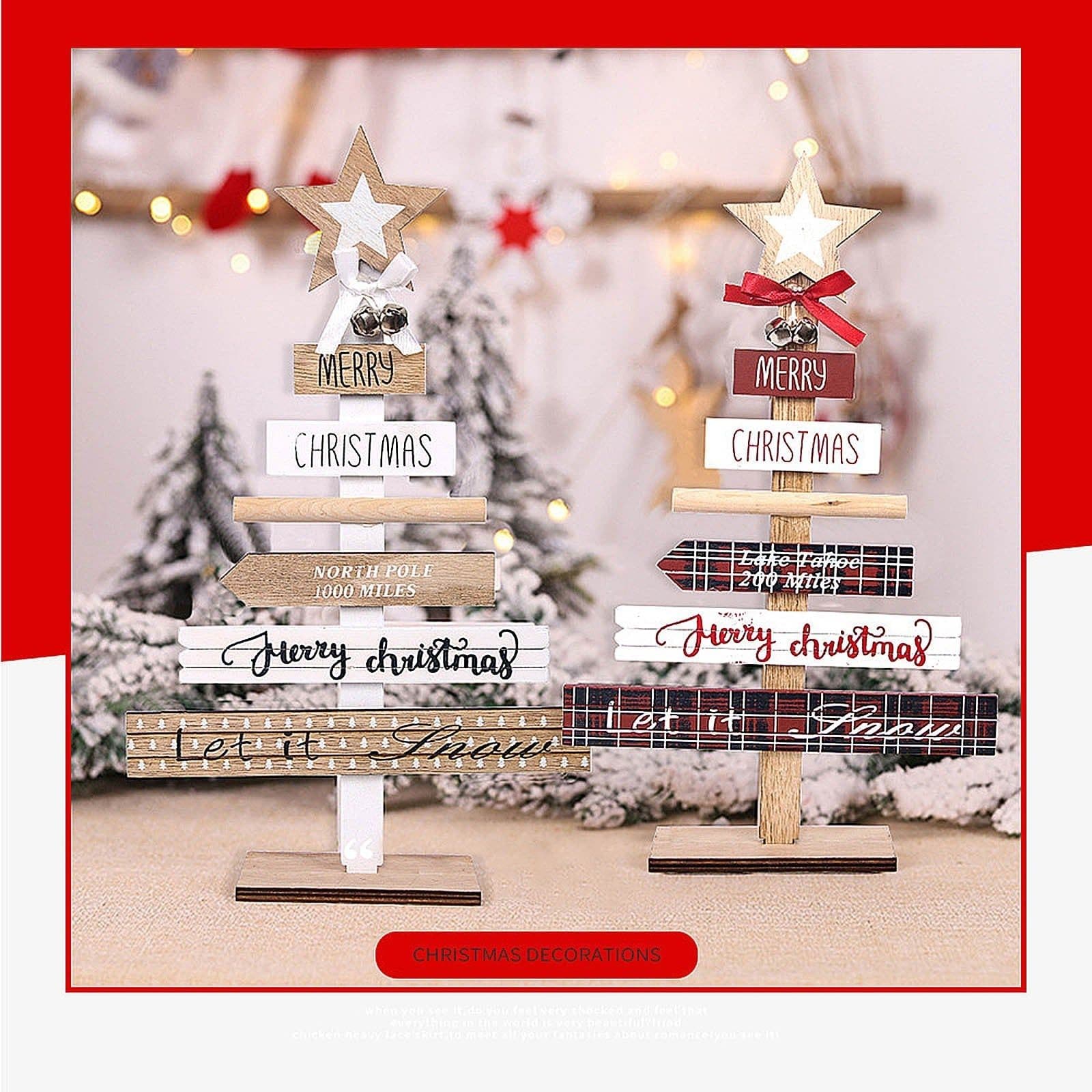 image-Christmas decorations with English letters
