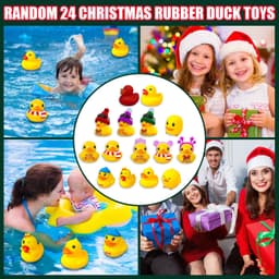 image-24 Days Countdown Christmas Advent Calendar Set Funny Ducks Bath Toy For Kids Animals Advent Calendar Christmas Xmas Gifts