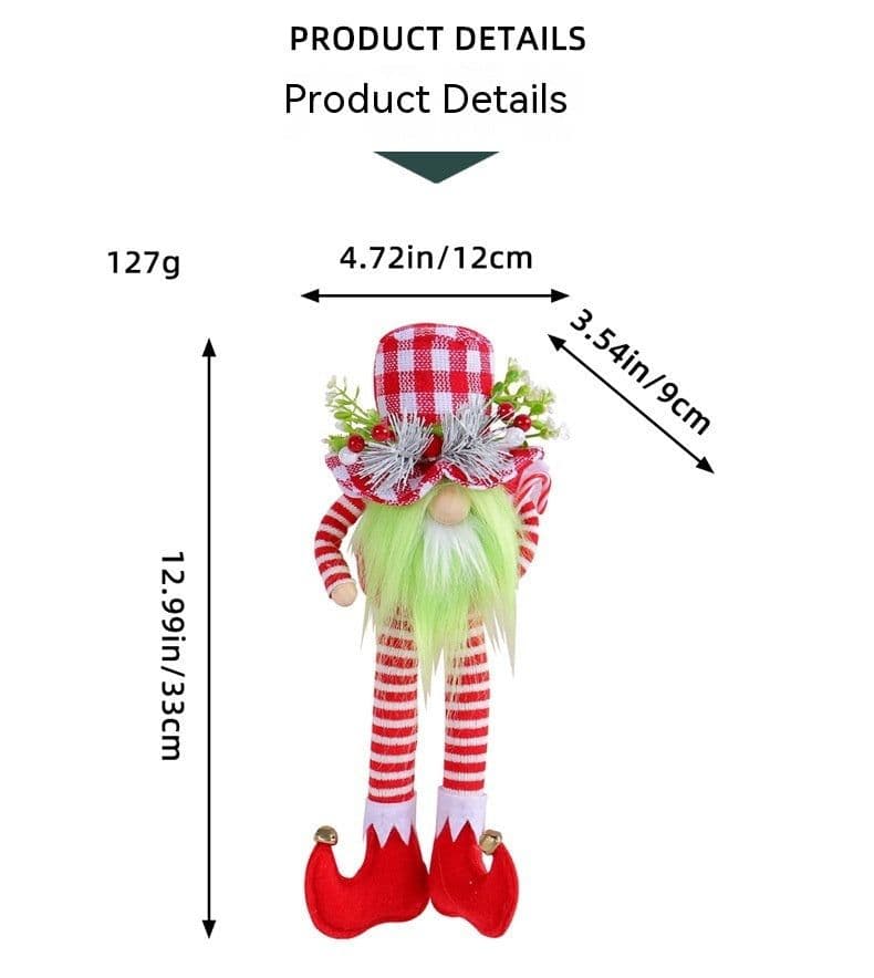 image-Christmas Long Legs Green Beard Doll Decoration Christmas Decorations