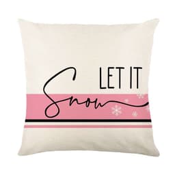 image-Christmas Pillow Cover Linen Letter Printing
