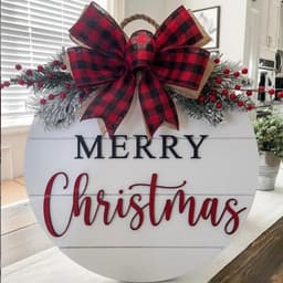 image-Christmas Wooden Board Garland Doorplate Decorations
