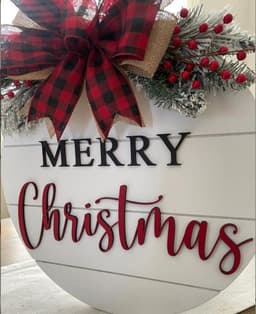 image-Christmas Wooden Board Garland Doorplate Decorations
