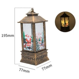 image-Christmas Flame Storm Lantern Elderly Decoration LED Luminous Ornaments Candlestick Lamp