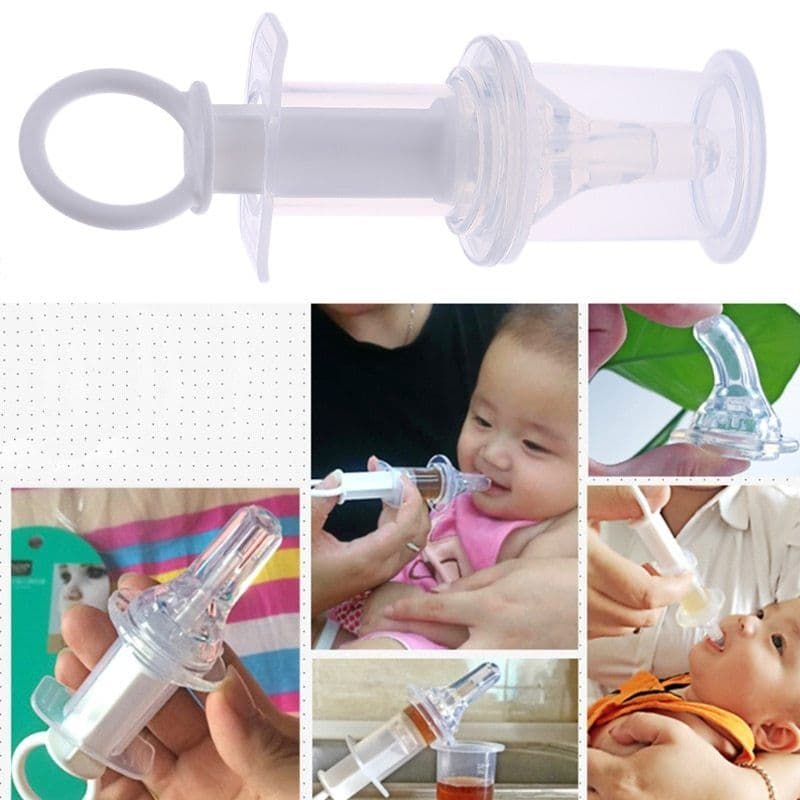 image-Baby syringe medicine feeder infant pacifier type medicine feeder