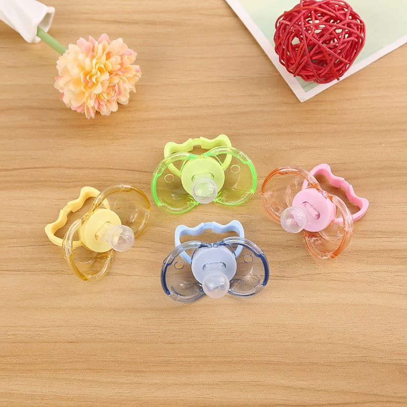 image-Love baby baby baby new baby pacifier anti automatically closed round head flat hair randomly issued