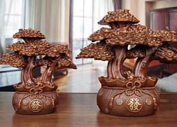 image-Lucky Money Tree Decoration Lucky Tree Home Living Room Wine Cabinet Bar Counter Decoration Crafts