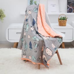 image-Cotton cartoon baby blanket, baby comfort peas blanket