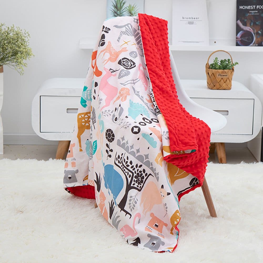 image-Cotton cartoon baby blanket, baby comfort peas blanket