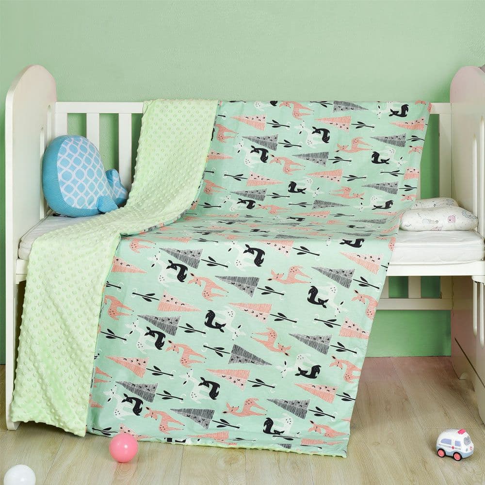 image-Cotton cartoon baby blanket, baby comfort peas blanket