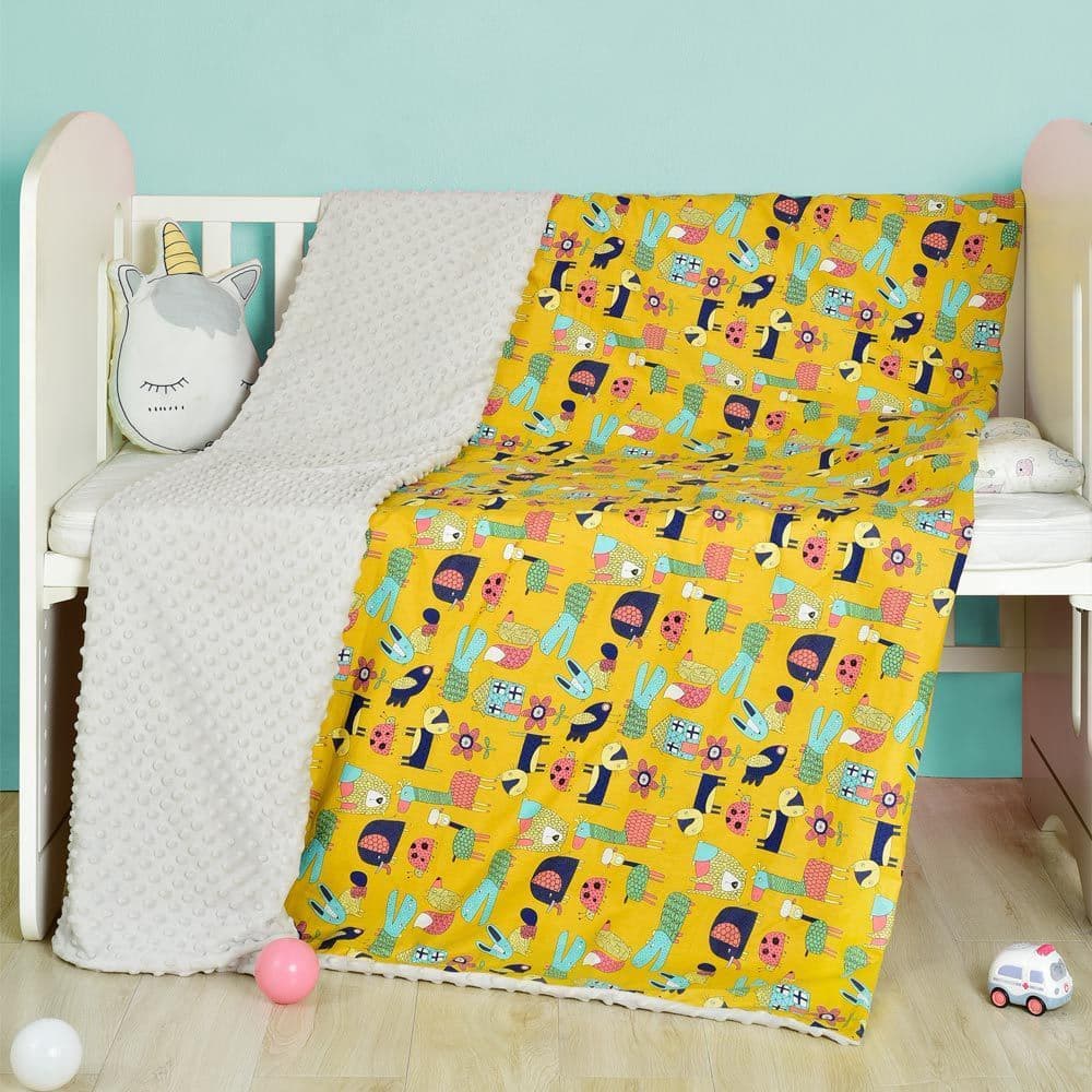 image-Cotton cartoon baby blanket, baby comfort peas blanket