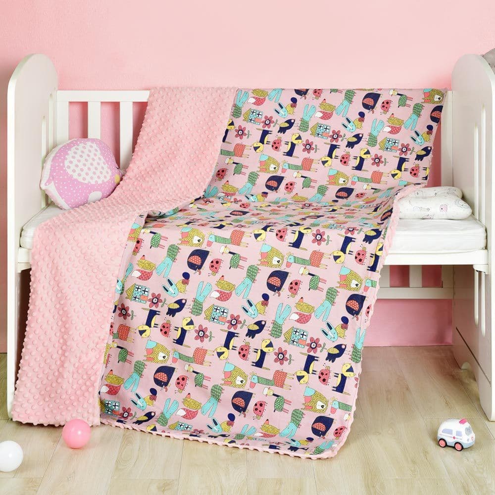 image-Cotton cartoon baby blanket, baby comfort peas blanket