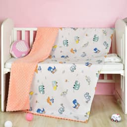 image-Cotton cartoon baby blanket, baby comfort peas blanket