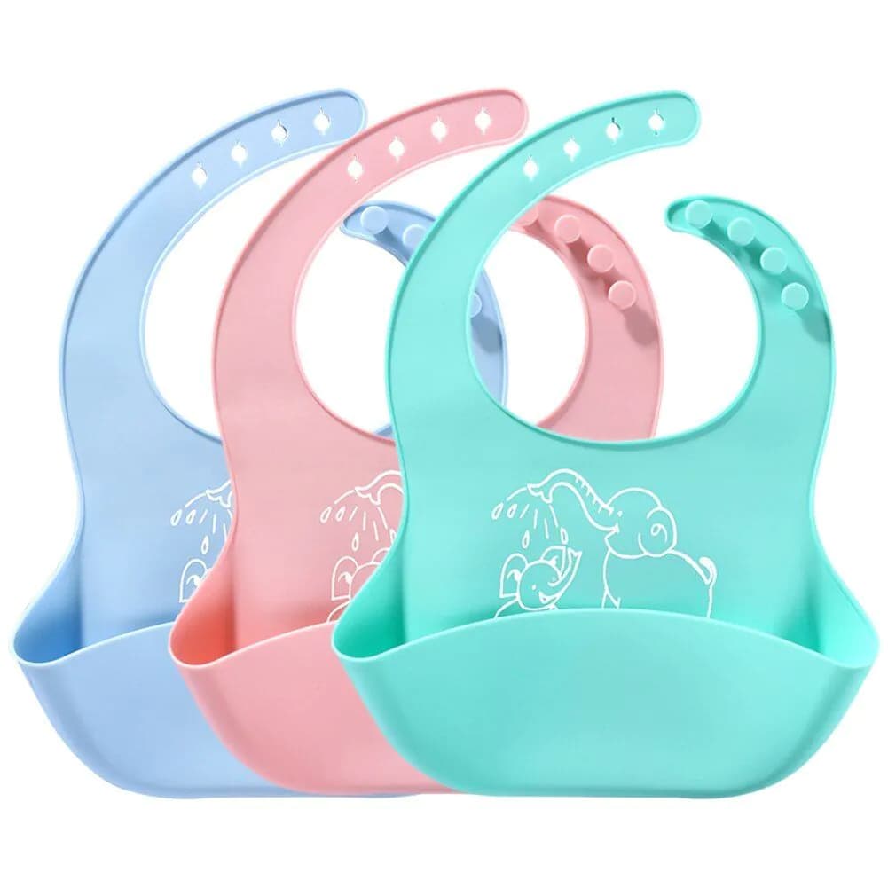 image-Baby food Bib baby meal silicone saliva bag