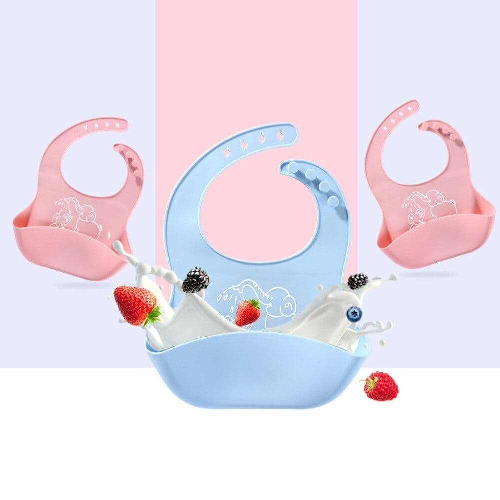 image-Baby food Bib baby meal silicone saliva bag