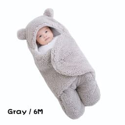 image-Winter Baby Sleeping Bag Bear Nap Printed Sleeping Bag, Suitable For Babies Aged 0-10 Months, Soft Nap Mat With Removable Pillow