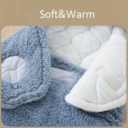 image-Winter Baby Sleeping Bag Bear Nap Printed Sleeping Bag, Suitable For Babies Aged 0-10 Months, Soft Nap Mat With Removable Pillow