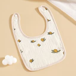 image-Pure Cotton Six-layer Gauze Baby U-shaped Bib