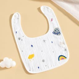 image-Pure Cotton Six-layer Gauze Baby U-shaped Bib