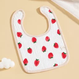 image-Pure Cotton Six-layer Gauze Baby U-shaped Bib