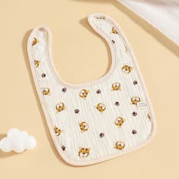 image-Pure Cotton Six-layer Gauze Baby U-shaped Bib