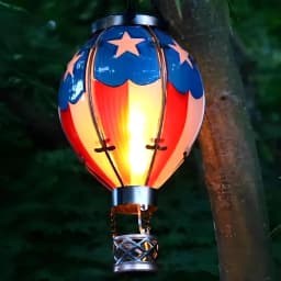 image-Christmas Solar Hot Air Balloon Lantern Outdoor Decoration