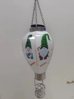 image-Christmas Solar Hot Air Balloon Lantern Outdoor Decoration