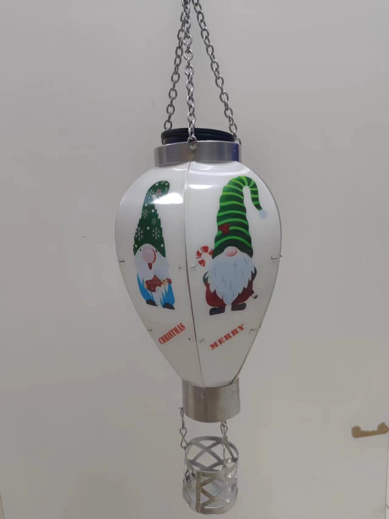 image-Christmas Solar Hot Air Balloon Lantern Outdoor Decoration