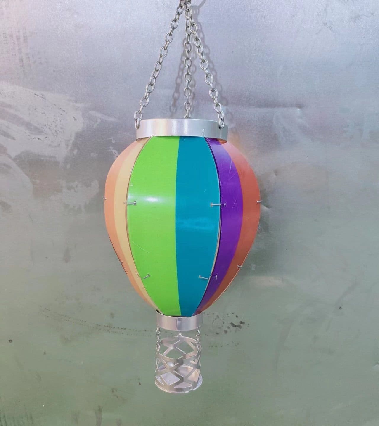 image-Christmas Solar Hot Air Balloon Lantern Outdoor Decoration
