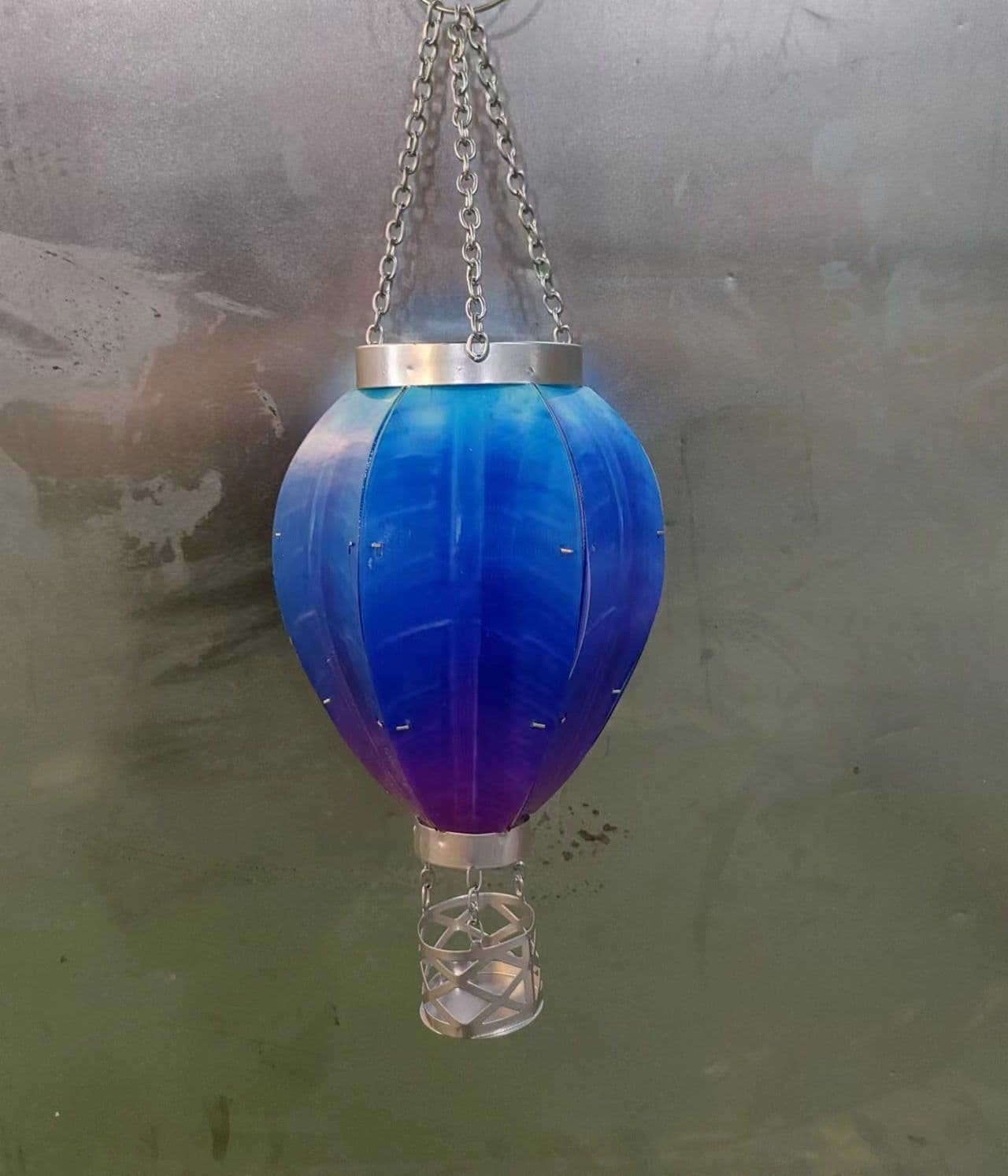 image-Christmas Solar Hot Air Balloon Lantern Outdoor Decoration