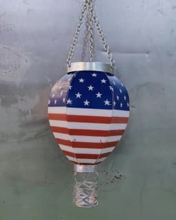 image-Christmas Solar Hot Air Balloon Lantern Outdoor Decoration