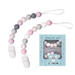 image-Baby Silicone Pacifier Chain, Baby Soothing Toys, Molars