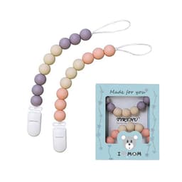 image-Baby Silicone Pacifier Chain, Baby Soothing Toys, Molars