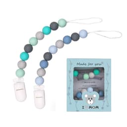 image-Baby Silicone Pacifier Chain, Baby Soothing Toys, Molars