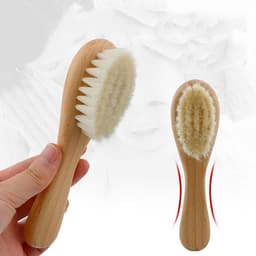 image-Baby Wool Brush Set, Baby Shower, Scrubbing Brush, Shower Comb