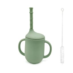 image-New Product Silicone Baby Drinking Cup With Straw Leak-proof And Drop-proof
