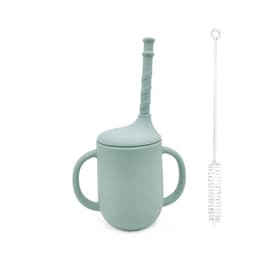 image-New Product Silicone Baby Drinking Cup With Straw Leak-proof And Drop-proof