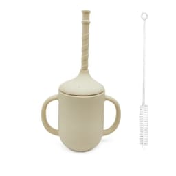 image-New Product Silicone Baby Drinking Cup With Straw Leak-proof And Drop-proof