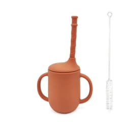 image-New Product Silicone Baby Drinking Cup With Straw Leak-proof And Drop-proof