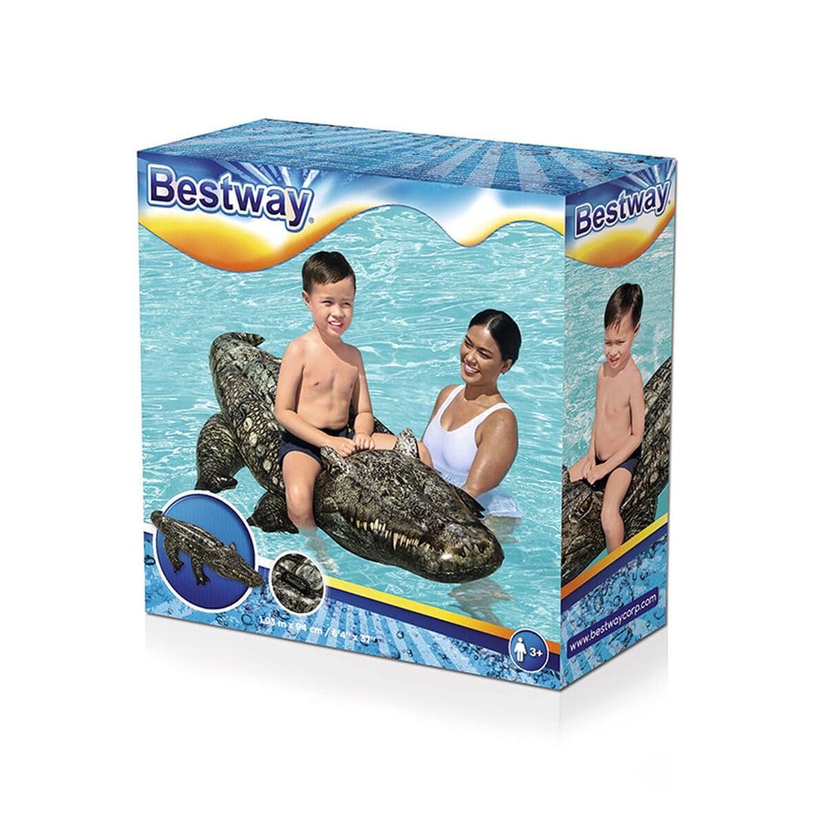 image-Inflatable pool figure Bestway Crocodile 193 x 94 cm 78 x 184 x 38 cm