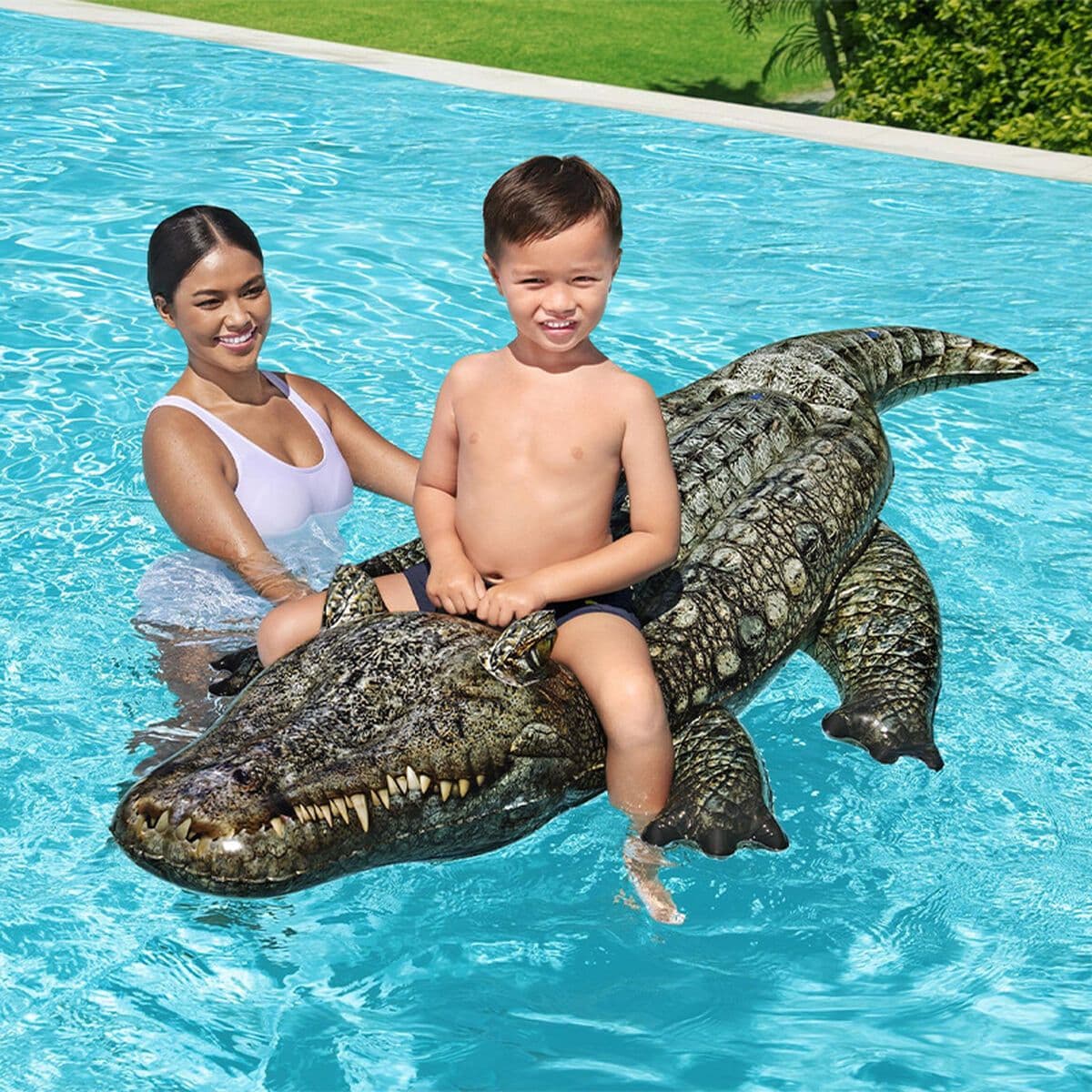image-Inflatable pool figure Bestway Crocodile 193 x 94 cm 78 x 184 x 38 cm